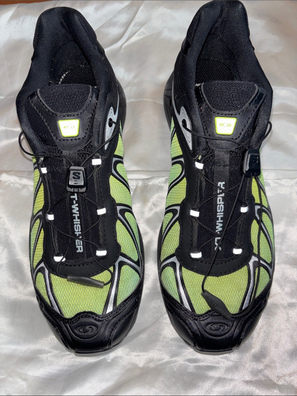 Salomon Black & Lime Green Trail Running Shoes Women 11